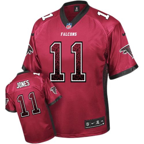 Men's Elite Julio Jones Nike Jersey Red - #11 Drift Fashion NFL Atlanta Falcons